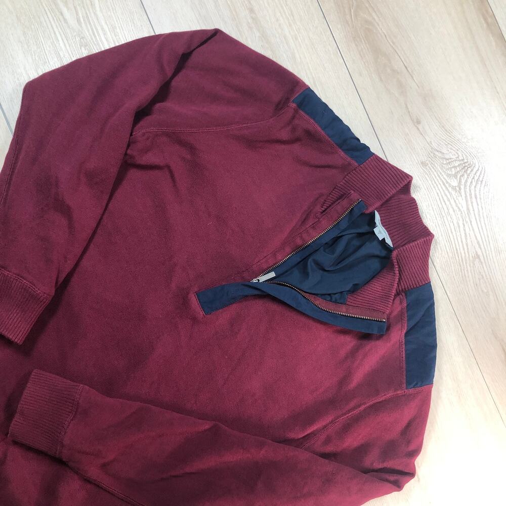 Ashworth Golf Sweater Mens Burgundy 1/4 Zip M [0045]